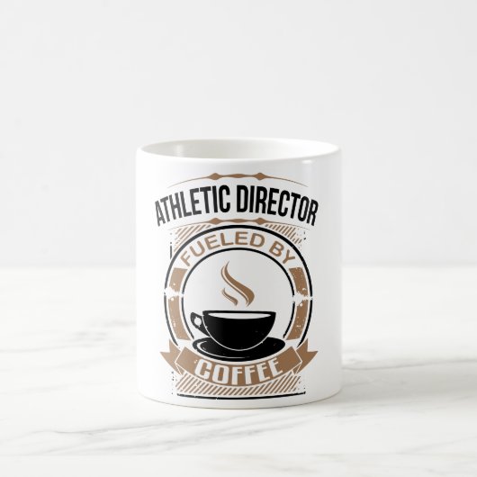 Athletischen Direktor Fueled By Coffee Kaffeetasse (Mittel)