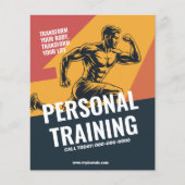 Athletischer Mann in Aktion - Personal Trainer Flyer (Vorne)