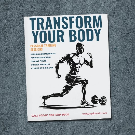 Athletischer Mann - Personal Trainer Flyer