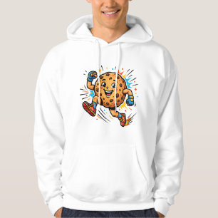 Athletischer Schokoladen-Chip-Kookie-Lauftrickfilm Hoodie