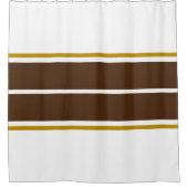Athletischer Spaß Twin Bold Weiße Rennstreifen Duschvorhang (Vorderseite)