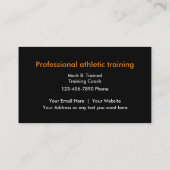 Athletischer Trainer-Entwurf Visitenkarte (Rückseite)