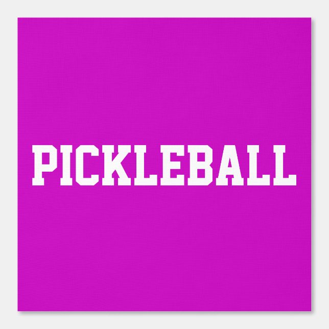 Athletischer weißer PICKLEBALL-Text auf hellrosa Tapete (Vorderseite)