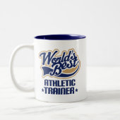Athletisches Trainer-Geschenk Zweifarbige Tasse (Links)