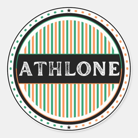 Athlone City Pride Emblem – Irish Identity Runder Aufkleber (Vorderseite)