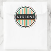 Athlone City Pride Emblem – Irish Identity Runder Aufkleber (Tasche)