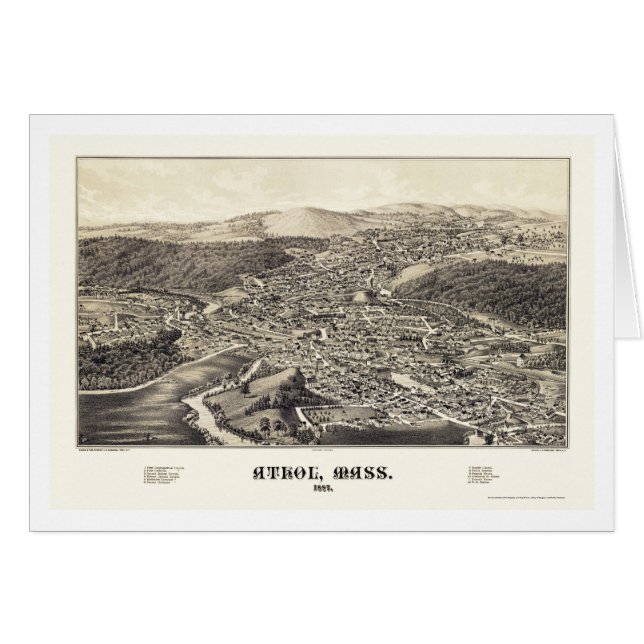 Athol, panoramische Karte MAs - 1887 (Vorderseite (Horizontal))