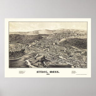 Athol, panoramische Karte MAs - 1887 Poster