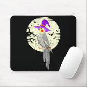 Atiel Bird Witch Hat Funny Halloween Animal Lover Mousepad (Mit Mouse)