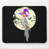 Atiel Bird Witch Hat Funny Halloween Animal Lover  Mousepad (Vorne)