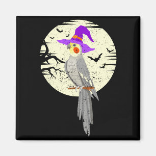 Atiel Vogel Hexenhut Lustiger Halloween-Tierliebha Magnet