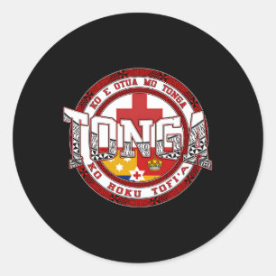 Atikapu Tonga Gray Small Runder Aufkleber