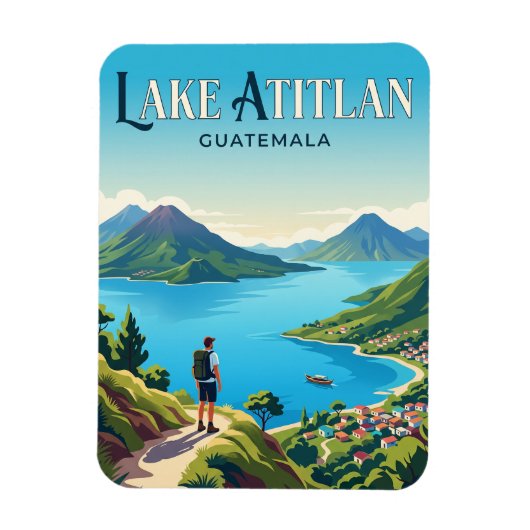 Atitlán-See Guatemala Magnet (Vertikal)