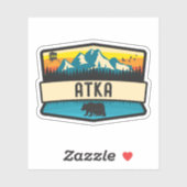 Atka, Alaska Aufkleber (Blatt)