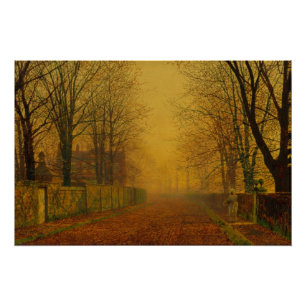 Atkinson Grimshaw Abend Glow CC0539 Poster