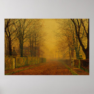 Atkinson Grimshaw Abend Glow CC0870 Standard Poster
