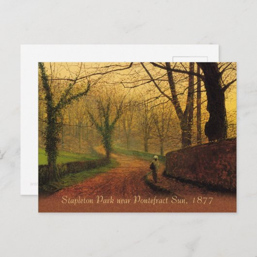 Atkinson Grimshaw Stapleton Park 1877 CC083 Postkarte (Vorne/Hinten)
