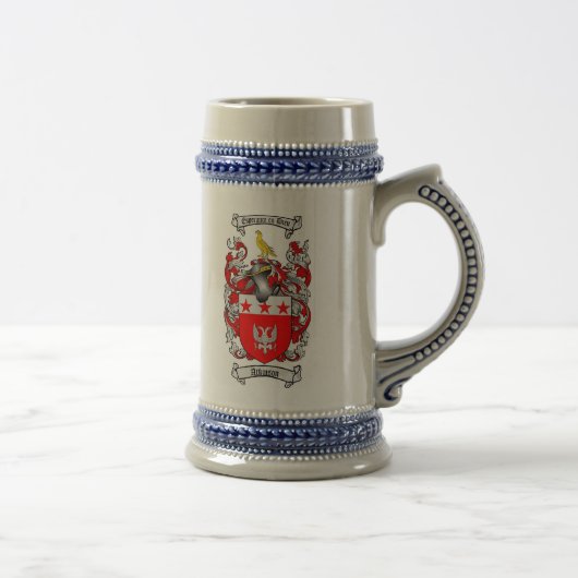 Atkinson-Wappen Stein/Atkinson-Familie Bierglas (Rechts)