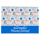 ATL, Atlanta, reist die Welt nach Muster Große Geschenktüte (Rückseite)