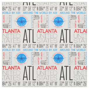 ATL, Atlanta, reist die Welt nach Muster Stoff