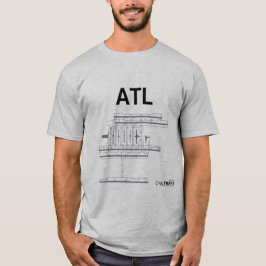 ATL Flughafen-Plan-T - Shirt