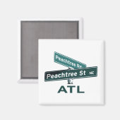 ATL Peachtree Signs Magnet (Vorderseite/Rückseite)