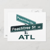 ATL Peachtree Signs Postkarte (Vorne/Hinten)