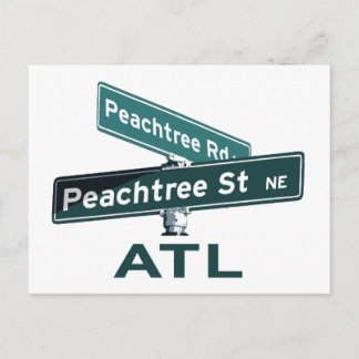 ATL Peachtree Signs Postkarte