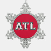 ATL SCHNEEFLOCKEN Zinn-Ornament (Vorderseite)