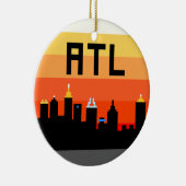 Atlanta8-bitSkyline ATL Keramik Ornament (Rechts)