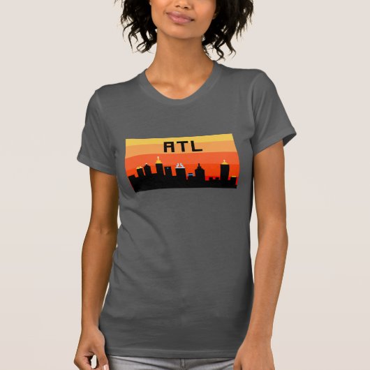 Atlanta8-bitSkyline ATL T-Shirt (Vorderseite)