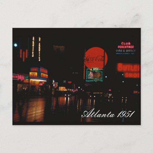 Atlanta 1951 Postkarte (Vorderseite)
