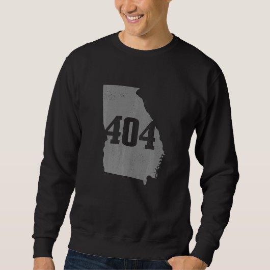 Atlanta 404 Area Code Atl Georgia Map Staatsstolz Sweatshirt (Vorderseite)