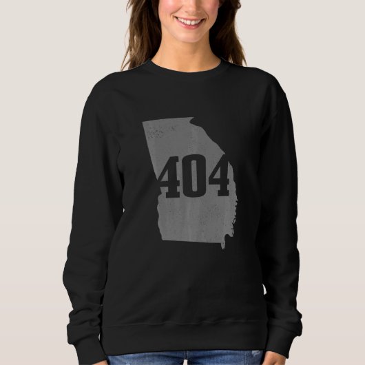 Atlanta 404 Area Code Atl Georgia Map Staatsstolz Sweatshirt (Vorderseite)
