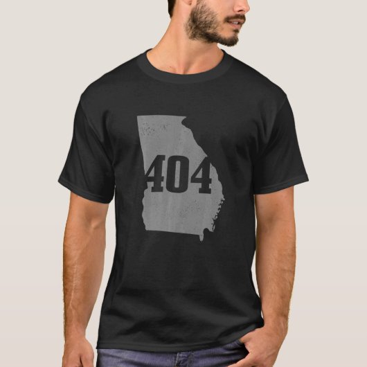 Atlanta 404 Area Code Atl Georgia Map Staatsstolz T-Shirt (Vorderseite)