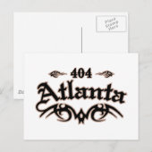 Atlanta 404 postkarte (Vorne/Hinten)
