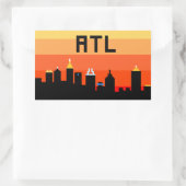 Atlanta 8-Bit Skyline ATL Rechteckiger Aufkleber (Tasche)