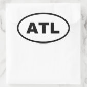 Atlanta ATL Ovaler Aufkleber (Tasche)