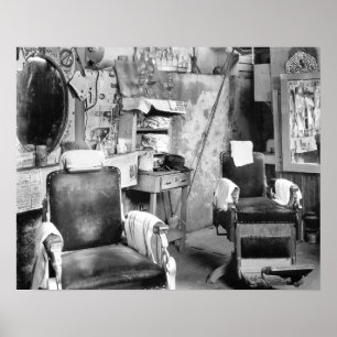 Atlanta Barber Shop, 1936. Vintages Foto Poster