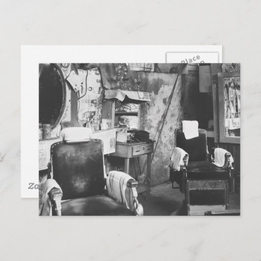 Atlanta Barber Shop, 30er Jahre Postkarte (Vorne/Hinten)