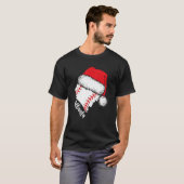 Atlanta Baseball Heart Santa Hat Merry Christmas T-Shirt (Vorne ganz)