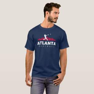 Atlanta Baseball Minimalistisch City Skyline T-Shirt
