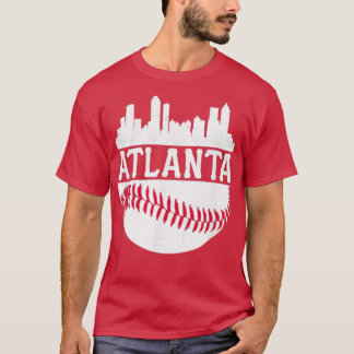 Atlanta Baseball Vintag ATL Skyline Brave Retro G T-Shirt