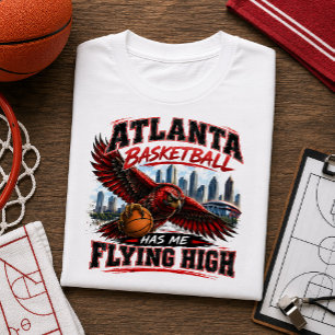 Atlanta Basketball Lässt Mich Hoch Fliegen Hawk Fa Tri-Blend Shirt