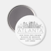 Atlanta | Benutzerdefinierte Stadtmeldung oder Slo Magnet (Vorderseite/Rückseite)