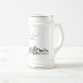 Atlanta Brautparty Geschenk Skyline Personalisiert Bierglas (VorderseiteRechts)