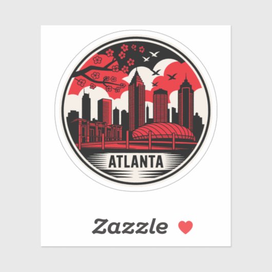 Atlanta City Georgia USA Aufkleber (Blatt)