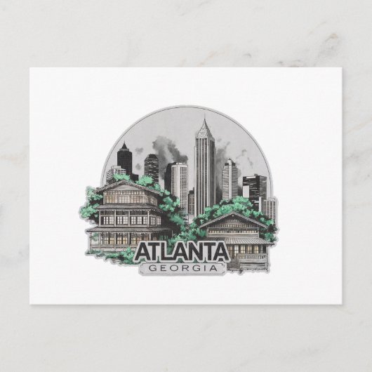 Atlanta City Georgia USA Postkarte (Vorderseite)