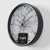 Atlanta City Map Uhr (Winkel)