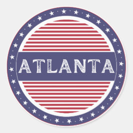 Atlanta City Pride Emblem – American Identity Runder Aufkleber
